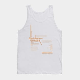 Akzidenz Grotesk Typeface Font Typography Design Tank Top